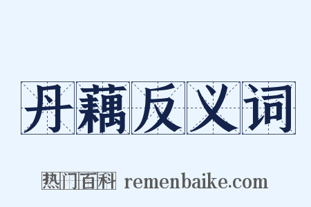 丹藕反义词是什么意思的图片